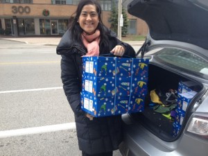 Santa Fund:  Antonietta Mirabelli delivered gifts in Etobicoke.